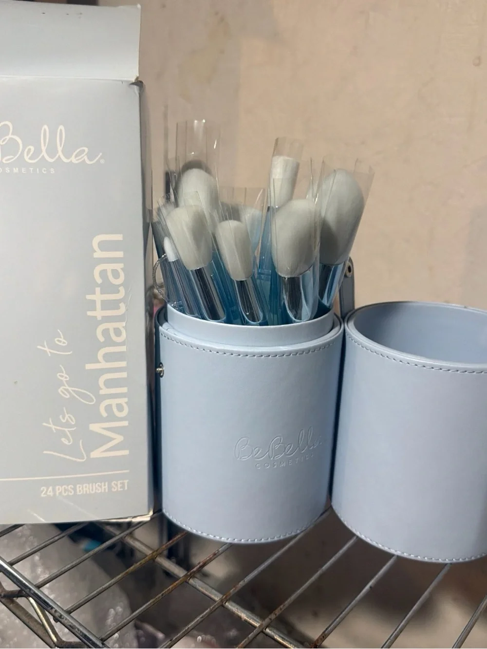 BeBella 24-Piece Light Blue Makeup Brush Set